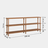 Wall cabinets - Bookcase Raca Atlantic Pine Wood Melamine 150x74.9x35 cm - Dimehouse