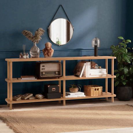 Wall cabinets - Wall cabinet Zen Atlantic Pine Melamine 180x74.9x35 cm - Dimehouse