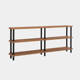 Wall cabinets - Wall cabinet Zen Black Atlantic Pine Melamine 180x74.9x35 cm - Dimehouse