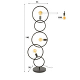 Floor lamps - Black floor lamp 3 - industrial light 140 cm - Dimehouse