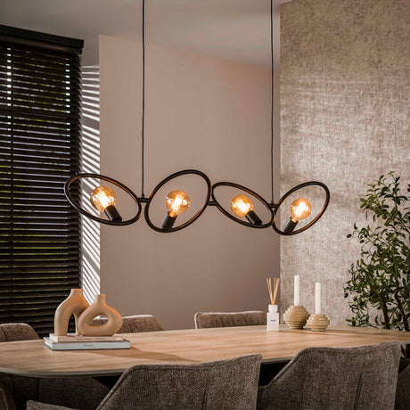Hanging lamps - Industrial hanging lamp Liva 4 - light black metal - Dimehouse