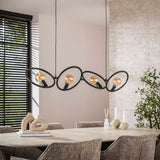 Hanging lamps - Industrial hanging lamp Liva 4 - light black metal - Dimehouse