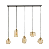 Hanging lamps - Hanging lamp Axis 5 - light smoked glass brown horizontal - Dimehouse