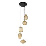 Hanging lamps - Glass Hanging Lamp Olaf 5 - light Amber Gold - Dimehouse