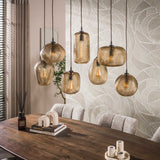 Hanging lamps - Hanging lamp 7 - light brown relief glass Chen - Dimehouse