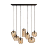 Hanging lamps - Hanging lamp 7 - light brown relief glass Chen - Dimehouse