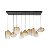 Hanging lamps - Glass hanging lamp Feline 9L amber - Dimehouse