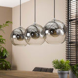 Hanging lamps - Glass hanging lamp Juliette 3 - light smokey glass - Dimehouse
