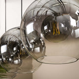 Hanging lamps - Glass hanging lamp Juliette 3 - light smokey glass - Dimehouse