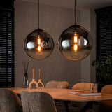 Hanging lamps - Modern Hanging Lamp Round Juliette 2 - light smoked glass - Dimehouse