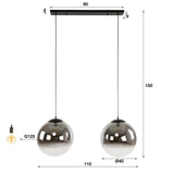 Hanging lamps - Modern Hanging Lamp Round Juliette 2 - light smoked glass - Dimehouse