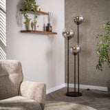 Floor lamps - Modern Floor Lamp Arvo 3 - light black with metal shade - Dimehouse