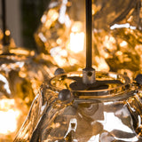 Hanging lamp Rocks DH Interior Chromed LxWxH 104x55x36 Glass Atmospheric photo detail