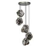Hanging lamp Rocks DH Interior Chromed LxWxH 79x55x36 Glass White photo front view