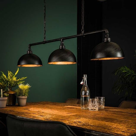 Hanging lamp Abby DH Interior Black LxWxH 106x31x28 Black Atmospheric photo diagonal front view