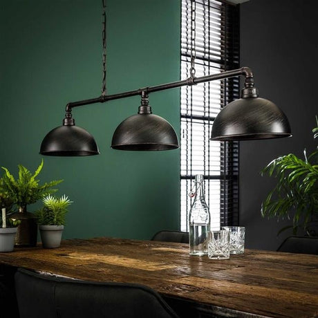 Hanging lamp Abby DH Interior Black LxWxH 106x31x28 Black Atmospheric photo diagonal front view