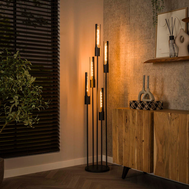Floor lamps - Floor lamp Judy 5 - light stepped black - Dimehouse