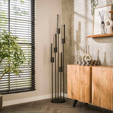Floor lamps - Floor lamp Judy 5 - light stepped black - Dimehouse