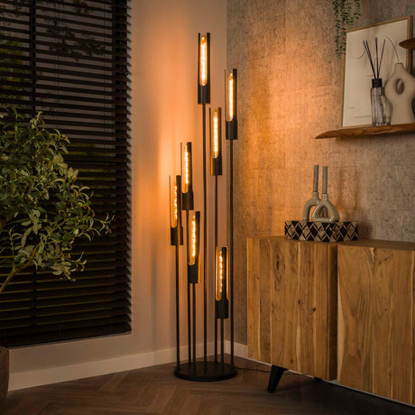 Floor lamps - Floor lamp Judy 7 - light stepped black - Dimehouse