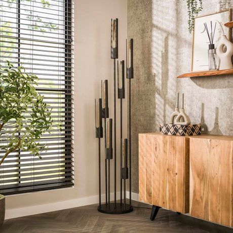 Floor lamps - Floor lamp Judy 7 - light stepped black - Dimehouse