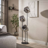 Floor lamp - Floor lamp 3 - light stepped chrome glass Rocks - Dimehouse
