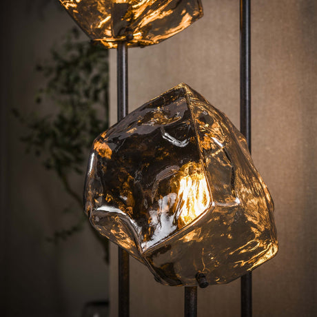 Floor lamp - Floor lamp 3 - light stepped chrome glass Rocks - Dimehouse