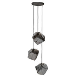 Hanging lamp Rocks DH Interior Chromed LxWxH 91x41x37 Glass White photo front view