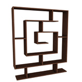 Bookcases - Bookcase Sarma wengé brown melamine 124.8x149.4x22 cm - Dimehouse