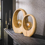 Table lamps - Organic table lamp Brenn Mango wood 30cm - Dimehouse