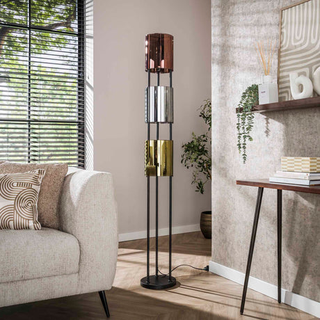 Floor lamps - Floor lamp Nox 3 - light Black Metal 175 cm - Dimehouse