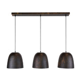 Hanging lamp-Hanging lamp Nova 3-light Smoked Brown metal-Dimehouse