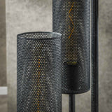 Floor lamps - Floor lamp Zavi 5 - light stepped mesh black - Dimehouse