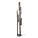 Floor lamps - Floor lamp Zavi 5 - light stepped mesh black - Dimehouse