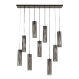Hanging lamps - Hanging lamp Zavi 9 - light mesh black - Dimehouse