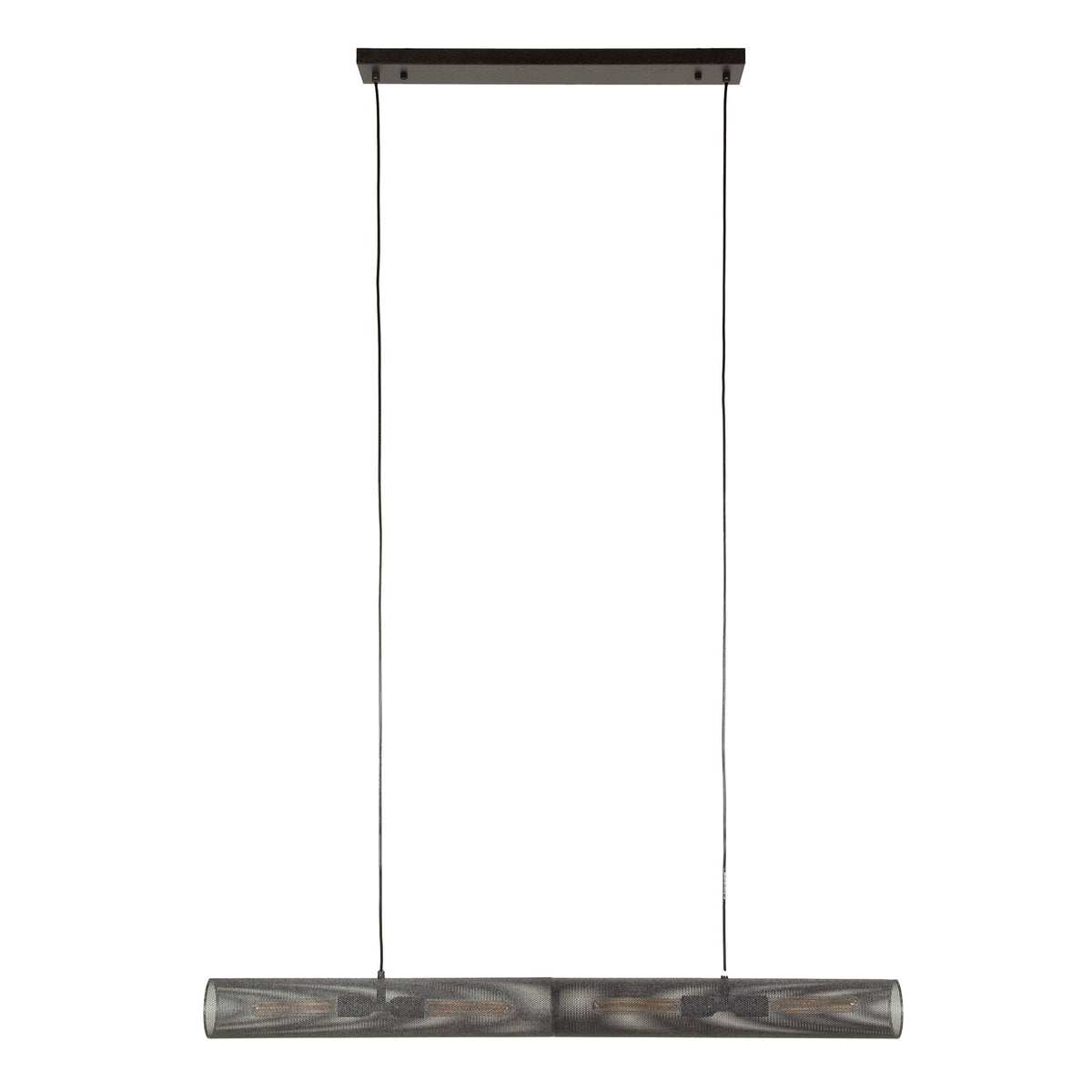 Hanging lamps - Hanging lamp Zavi 120 cm mesh black - Dimehouse
