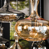 Hanging lamps - Modern Hanging Lamp Glass Stepped Lessy 7 - Lichts Artic - Dimehouse