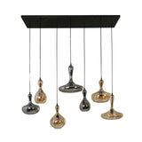Hanging lamps - Modern Hanging Lamp Glass Stepped Lessy 7 - Lichts Artic - Dimehouse