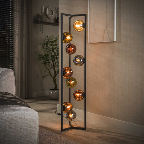 Floor lamp - Industrial Floor Lamp Ada 9 - light Colored Glass Corner - Dimehouse