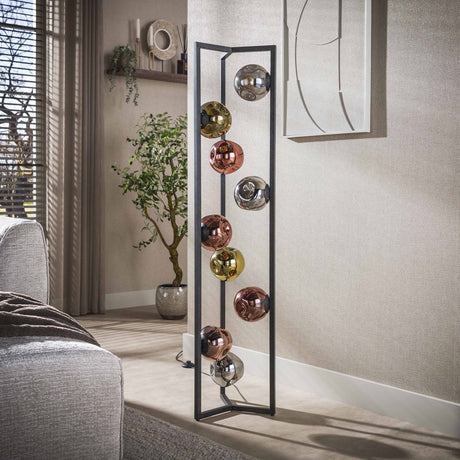 Floor lamp - Industrial Floor Lamp Ada 9 - light Colored Glass Corner - Dimehouse
