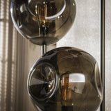 Floor lamp - Floor lamp Ada 3 - slightly stepped brown glass - Dimehouse