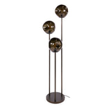 Floor lamp - Floor lamp Ada 3 - slightly stepped brown glass - Dimehouse