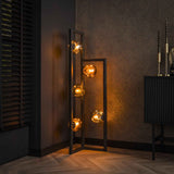 Floor lamps - Industrial Floor Lamp Ada 5 - light Colored Glass Corner - Dimehouse