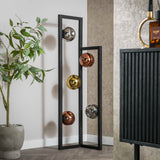 Floor lamps - Industrial Floor Lamp Ada 5 - light Colored Glass Corner - Dimehouse