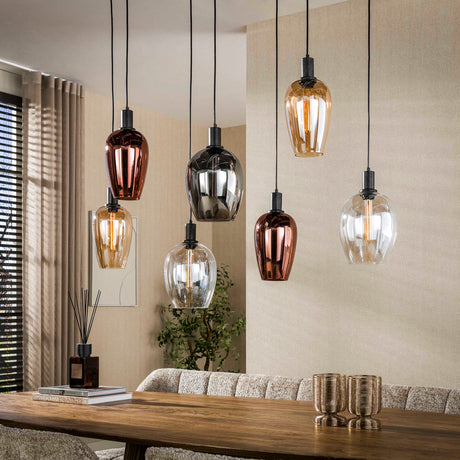 Hanging lamp - Hanging lamp 7 - light colored glass Ayaz - Dimehouse