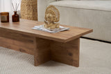 Coffee tables - Rectangular coffee table pine wood melamine - 120x45x30 cm - Portland - Dimehouse