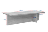 Coffee tables - Rectangular coffee table pine wood melamine - 120x45x30 cm - Portland - Dimehouse