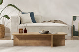 Coffee tables - Rectangular coffee table Oak melamine - 120x45x30 cm - Portland - Dimehouse