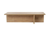 Coffee tables - Rectangular coffee table Oak melamine - 120x45x30 cm - Portland - Dimehouse