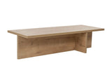 Coffee tables - Rectangular coffee table Oak melamine - 120x45x30 cm - Portland - Dimehouse