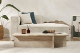 Coffee tables - Rectangular coffee table travertine melamine - 120x45x30 cm - Portland - Dimehouse